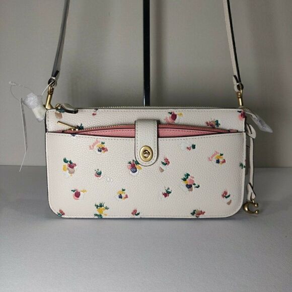 NWT Coach C5874 Noa Pop Up Messenger With Multi Floral Print Chalk - Picture 1 of 9